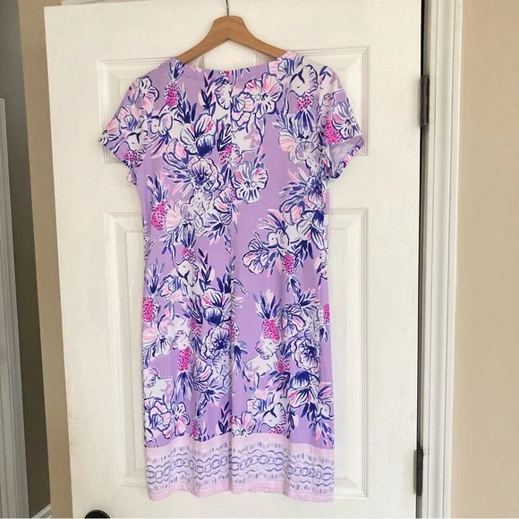 Lilly Pulitzer UPF 50+ Sophiletta Dress in Light Lilac Trunks In The Air, Size S - Picture 7 of 13